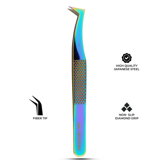 Boot Eyelash Tweezers Precision Lash Applicator & Styling Tool (Multicolor)
