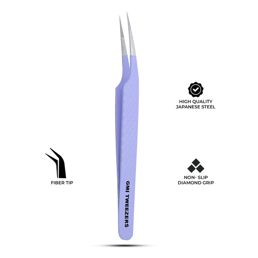 Precision Isolation Tweezers – Ultra-Fine Tip for Lash Extensions (Mauve Purple)