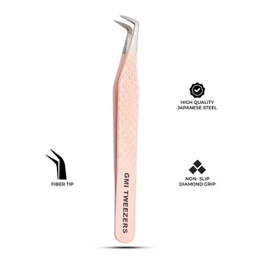 Boot Eyelash Tweezers Precision Lash Applicator & Styling Tool (Nude)
