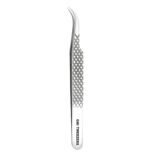 Precision Curved Tweezers – Non-Fiber Tip, Anti-Static, Stainless Steel (Silver)