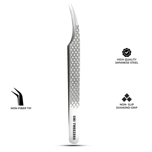 Precision Non-Fiber Tip Isolation Tweezers – Anti-Static, Stainless Steel, Ultra-Fine Point (Silver)