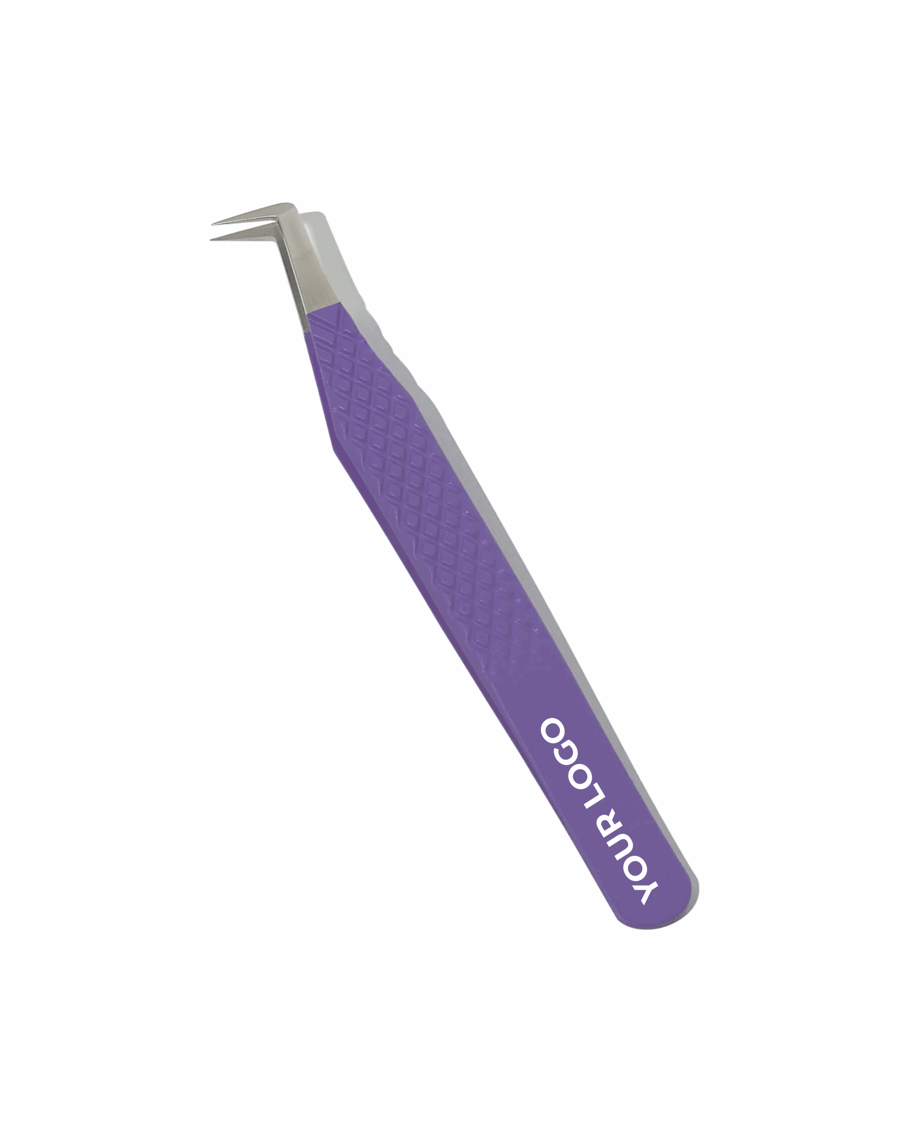Purple tweezers with a silver tip