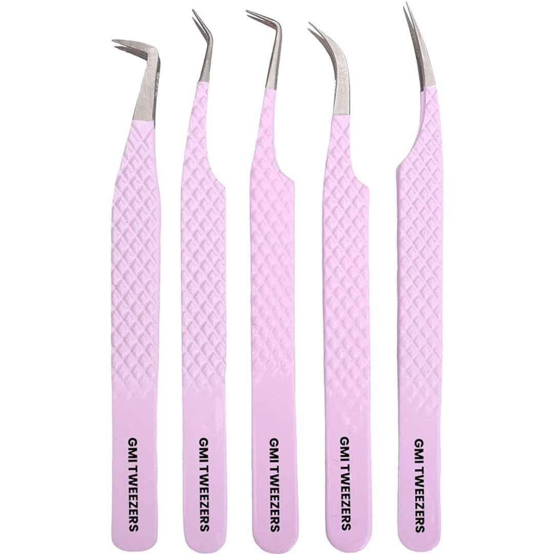 GMI Lash Tweezers - Set of 5 Eyelash Tweezers