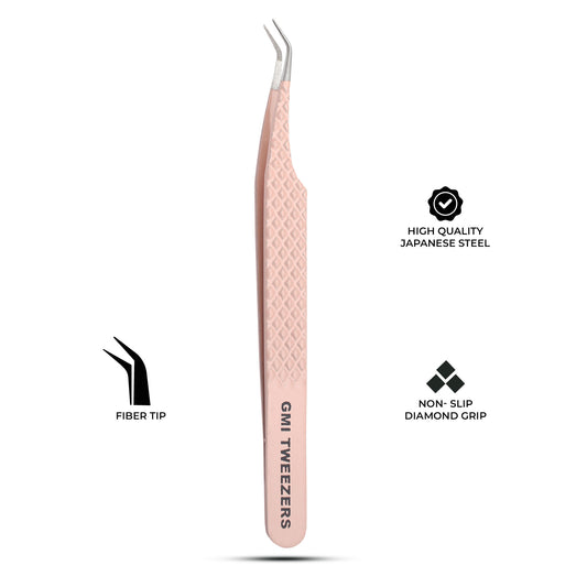 Precision 45° Angled Tweezers – Stainless Steel (Nude)
