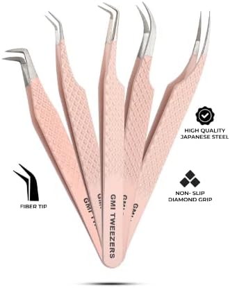 Fiber Tip Lash Tweezers For Eyelash Extension Tweezers Professional